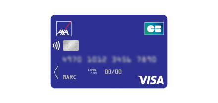 Carte bancaire Visa CLASSIC de AXA Banque avec des avantages attractifs.