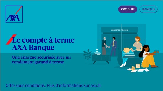 Illustration du Compte à Terme AXA Banque, une épargne sécurisée avec un rendement garanti à terme